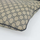 GUCCI GG Supreme Shoulder Bag PVC Navy Silver 201446 Auth ka4760-9