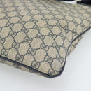 GUCCI GG Supreme Shoulder Bag PVC Navy Silver 201446 Auth ka4760-15