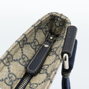 GUCCI GG Supreme Shoulder Bag PVC Navy Silver 201446 Auth ka4760-10