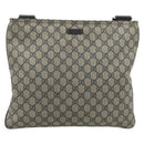 GUCCI GG Supreme Shoulder Bag PVC Navy Silver 201446 Auth ka4760-13