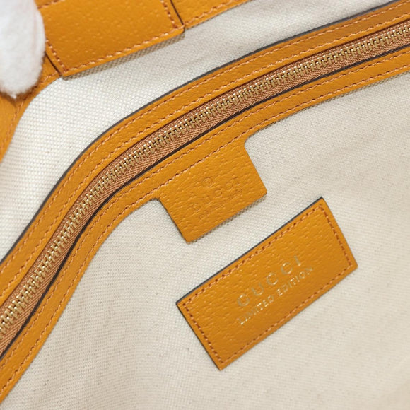 GUCCI GG Supreme Tote Bag PVC Beige Gold 631685 Auth ka4761M