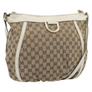 GUCCI GG Canvas Shoulder Bag Beige Gold 204940 Auth ka4762-1