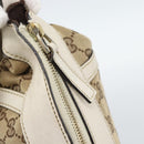 GUCCI GG Canvas Shoulder Bag Beige Gold 204940 Auth ka4762-14