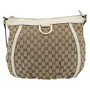 GUCCI GG Canvas Shoulder Bag Beige Gold 204940 Auth ka4762-2