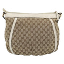 GUCCI GG Canvas Shoulder Bag Beige Gold 204940 Auth ka4762-3