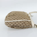 GUCCI GG Canvas Shoulder Bag Beige Gold 204940 Auth ka4762-5