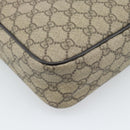 GUCCI GG Supreme Shoulder Bag PVC Beige Gold 233268 Auth ka4763-18