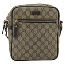 GUCCI GG Supreme Shoulder Bag PVC Beige Gold 233268 Auth ka4763-13