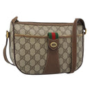 GUCCI GG Supreme Web Sherry Line Bag PVC Beige Gold 89 02 032 Auth ka4764-1