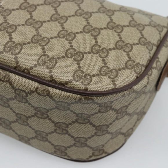 GUCCI GG Supreme Web Sherry Line Bag PVC Beige Gold 89 02 032 Auth ka4764
