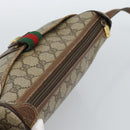 GUCCI GG Supreme Web Sherry Line Bag PVC Beige Gold 89 02 032 Auth ka4764-6