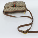 GUCCI GG Supreme Web Sherry Line Bag PVC Beige Gold 89 02 032 Auth ka4764-7