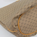 GUCCI Micro GG Supreme Shoulder Bag PVC Beige Gold Auth ka4765-11