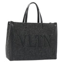 VALENTINO Tote Bag Wool Gray Auth ka4766V-1