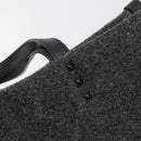 VALENTINO Tote Bag Wool Gray Auth ka4766V-17