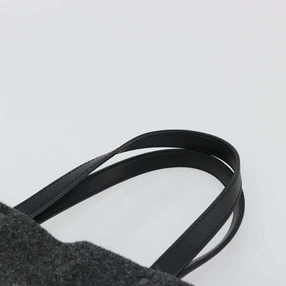 VALENTINO Tote Bag Wool Gray Auth ka4766V