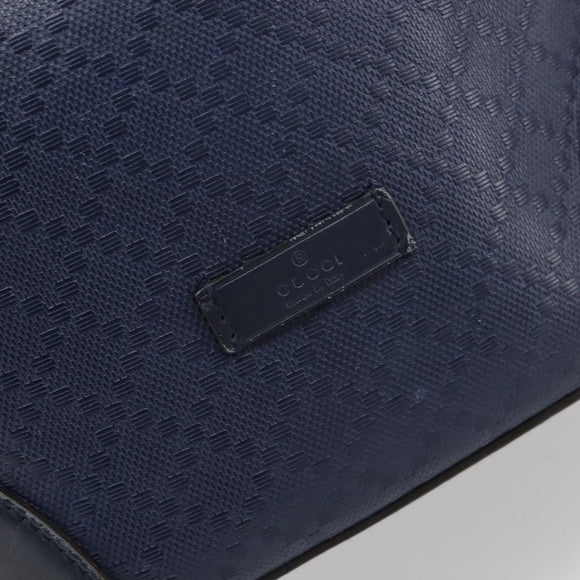 GUCCI Diamante Shoulder Bag Leather Navy Gold 354229 Auth ka4767