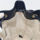 GUCCI Diamante Shoulder Bag Leather Navy Gold 354229 Auth ka4767-21