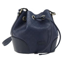 GUCCI Diamante Shoulder Bag Leather Navy Gold 354229 Auth ka4767-1
