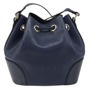 GUCCI Diamante Shoulder Bag Leather Navy Gold 354229 Auth ka4767-2