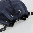 GUCCI Diamante Shoulder Bag Leather Navy Gold 354229 Auth ka4767-6