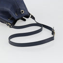 GUCCI Diamante Shoulder Bag Leather Navy Gold 354229 Auth ka4767-7