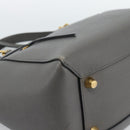 CELINE Micro Belt Hand Bag Leather 2way Gray Gold Auth ka4768V-18