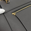 CELINE Micro Belt Hand Bag Leather 2way Gray Gold Auth ka4768V-19