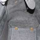 CELINE Micro Belt Hand Bag Leather 2way Gray Gold Auth ka4768V-23