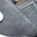 CELINE Micro Belt Hand Bag Leather 2way Gray Gold Auth ka4768V-11