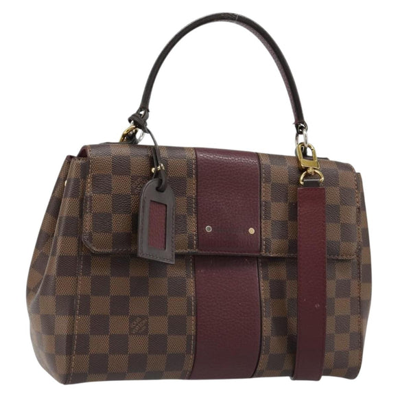 LOUIS VUITTON Damier Ebene Bond Street BB Hand Bag 2way N64416 LV Auth ka4769A
