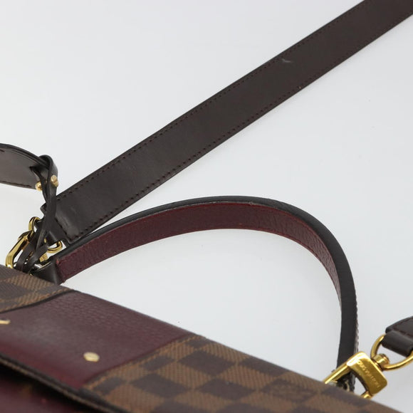 LOUIS VUITTON Damier Ebene Bond Street BB Hand Bag 2way N64416 LV Auth ka4769A