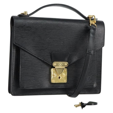 LOUIS VUITTON Epi Monceau 28 Hand Bag Black M52122 LV Auth ka477
