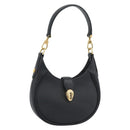 BVLGARI Hand Bag Leather 2way Black Gold Auth ka4770M-1