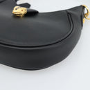 BVLGARI Hand Bag Leather 2way Black Gold Auth ka4770M-16