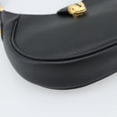 BVLGARI Hand Bag Leather 2way Black Gold Auth ka4770M-9