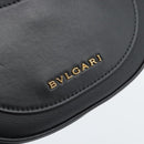 BVLGARI Hand Bag Leather 2way Black Gold Auth ka4770M-18