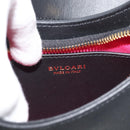 BVLGARI Hand Bag Leather 2way Black Gold Auth ka4770M-22