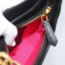 BVLGARI Hand Bag Leather 2way Black Gold Auth ka4770M-10