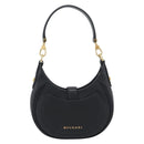 BVLGARI Hand Bag Leather 2way Black Gold Auth ka4770M-2