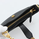 BVLGARI Hand Bag Leather 2way Black Gold Auth ka4770M-7