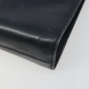 Salvatore Ferragamo Gancini Chain Shoulder Bag Leather Navy Gold Auth ka4772-17