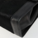 Salvatore Ferragamo Gancini Shoulder Bag Harako leather Black Gold Auth ka4773A-10