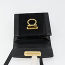 Salvatore Ferragamo Gancini Shoulder Bag Harako leather Black Gold Auth ka4773A-15