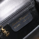 Salvatore Ferragamo Gancini Shoulder Bag Harako leather Black Gold Auth ka4773A-16