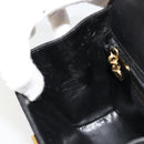 Salvatore Ferragamo Gancini Shoulder Bag Harako leather Black Gold Auth ka4773A-19