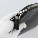 PRADA Clutch Bag Leather Black Silver Auth ka4774-9