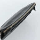 PRADA Clutch Bag Leather Black Silver Auth ka4774-5