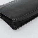 PRADA Clutch Bag Leather Black Silver Auth ka4774-14