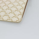 CELINE Triomphe Shoulder Pouch Bag PVC White Auth ka4775V-15